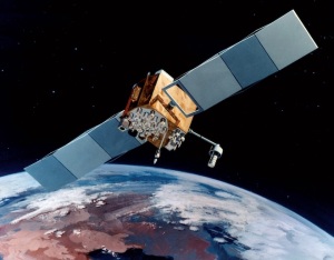 Artist rendering of a GPS satellite above the Earth. Image: U.S. Air Force